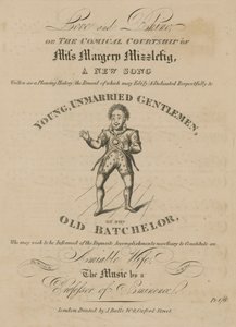 Musical score for Love and Rhino, or The Comical Courtship of Miss Margery Mizzlefig by English School