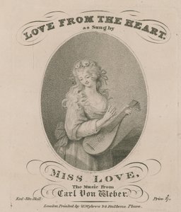 Musical score for Love from the Heart as sung by Miss Love by English School