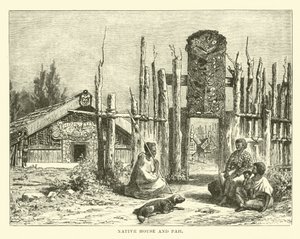 Native House and Pah by English School