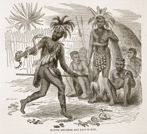 Native Sorcerer and Rain-maker, illustration from The Pictorial Edition of the Life and Discoveries of David Livingstone by J. Ewing Richie by English School