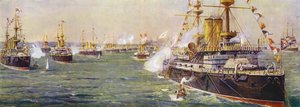 Naval Review at Spithead for the Diamond Jubilee of Queen Victoria by English School
