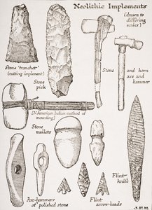 Neolithic Implements, illustration from 