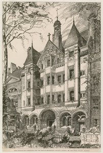 New Church and Parsonage for the French Protestant Church, London by English School