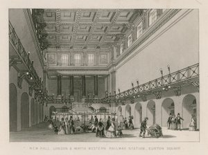 New Hall, London and North Western Railway Station, Euston Square, London by English School