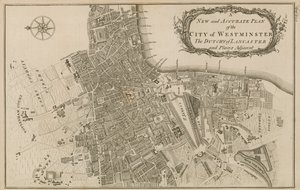 New and accurate plan of the City of Westminster, the Dutchy of Lancaster and places adjacent by English School