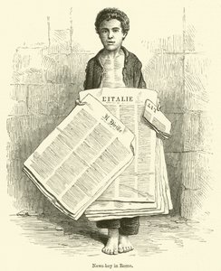 News-boy in Rome by English School