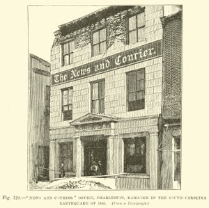 News and Courier Office, Charleston, Damaged in the South Carolina Earthquake of 1886 by English School