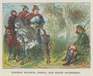 Norman Knight, Priest and Saxon Swineherd by English School