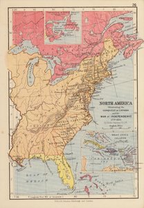 North America, Illustrating the Conquest of Canada and the War of Independence by English School
