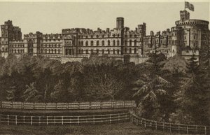North Front, Windsor Castle by English School