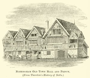 Nottingham Old Town Hall and Prison by English School