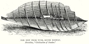 Oak Ship from Tune, South Norway by English School