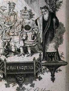 Old Christmas and his Children by English School