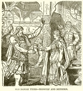 Old Danish Types--Beowulf and Methorn by English School