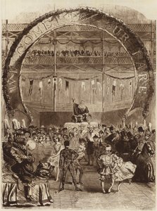 Old Father Christmas Attended by a Motley Group Under the Direction of the Lord of Misrule by English School