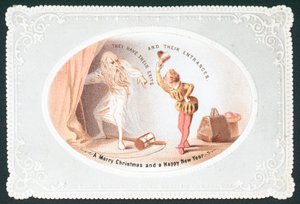 Old Father Time, Christmas Card by English School