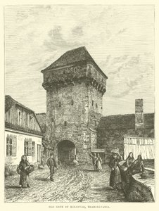 Old Gate of Kolosvar, Transylvania by English School