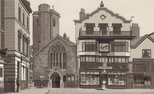 Old Houses in Cathedral Yard by English School