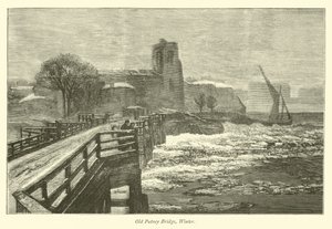 Old Putney Bridge, Winter by English School
