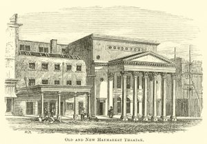 Old and New Haymarket Theatre by English School