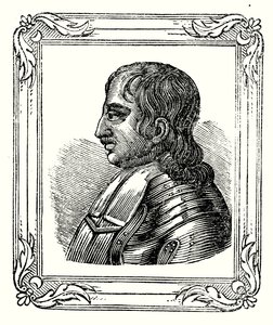 Oliver Cromwell was born in 1599, made Protector in 1653, and died in 1658 by English School