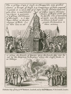 On 2 May 1643 the cross in Cheapside, London, was pulled down by English School