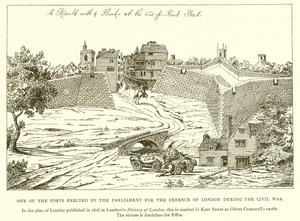 One of the Forts Erected by the Parliament for the Defence of London during the Civil War by English School