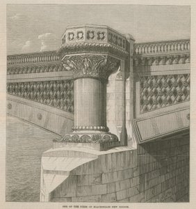 One of the Piers of Blackfriars New Bridge by English School