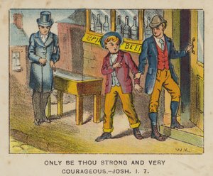 Only be thou strong and very courageous, Joshua I 7 by English School