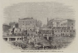 Opening of the Atlantic and Great Western Railway at Jamestown by English School