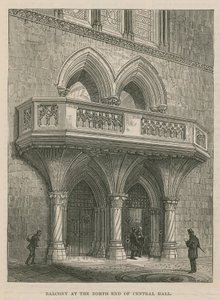 Opening of the Royal Courts of Justice: Balcony at the North End of Central Hall by English School