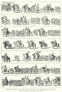 Order of Cavalcade at the Opening of the First Parliament of James VII by English School