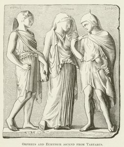 Orpheus and Eurydice Ascend from Tartarus by English School