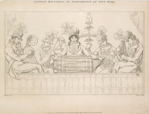 Padean Minstrels in performance at Vauxhall Gardens, London by English School