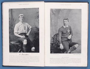 Page from Famous Footballers 1895-96, Featuring Thomas Crawshaw and William Bancroft, 1896 by English School