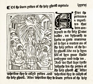 Page from The Royal Book printed by William Caxton in 1484 by English School