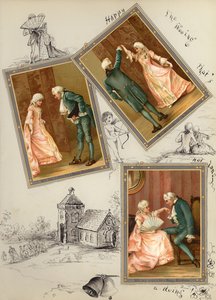 Page from late Victorian scrapbook by English School