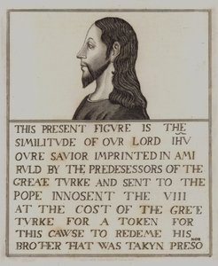 Painting of Jesus Christ on Oak by English School