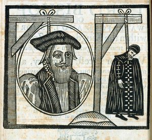 Pamphlet Announcing the Execution of John Atherton and His Lover John Childe for Buggery by English School