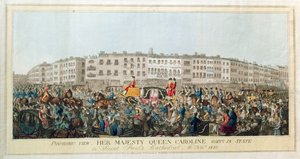 Panoramic View. Her Majesty Queen Caroline Going in State to St. Paul