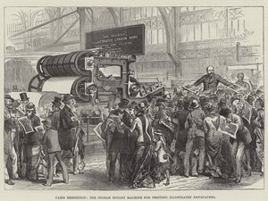 Paris Exhibition, the Ingram Rotary Machine for Printing Illustrated Newspapers by English School