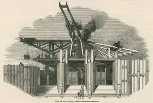 Part of the Victoria Tower - The Hoisting-Scaffold by English School