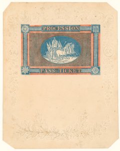 Pass Ticket for the Procession for the Coronation of King George IV, 17 July 1821 by English School