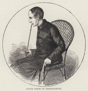 Pastor Harms of Hermannsburg (engraving) by English School
