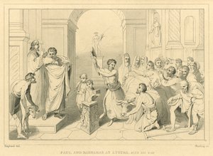 Paul and Barnabas at Lystra, Acts XIV, 8-18 by English School