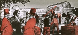 Paxton Organising the Construction of the Crystal Palace in London by English School