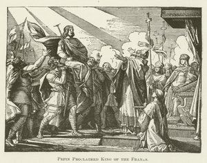Pepin Proclaimed King of the Franks by English School