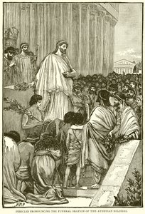 Pericles Pronouncing the Funeral Oration of the Athenian Soldiers by English School