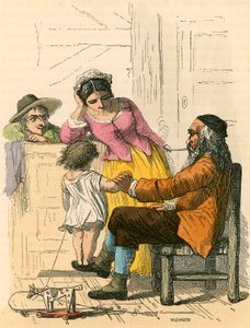 Peter Playing with His Grandchild by English School