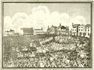 Peterloo Massacre by English School